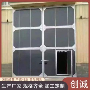 大型工业门 钢架构厂房用彩钢板保温平开门 可加装小门窗